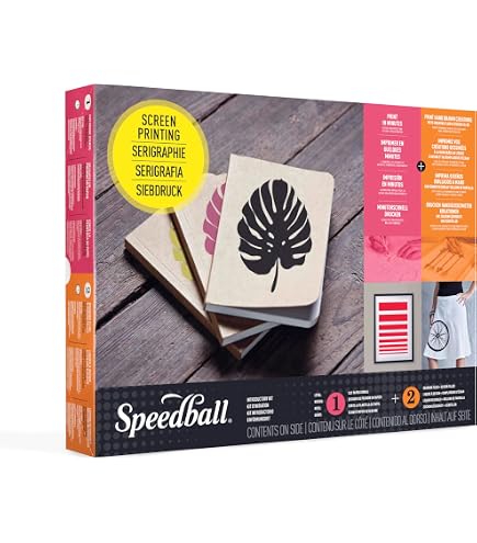 Kit Sérigraphie Speedball Avec Écrans De Vitesse - Pochoirs Faciles Pour T-Shirts Et Artisanat
