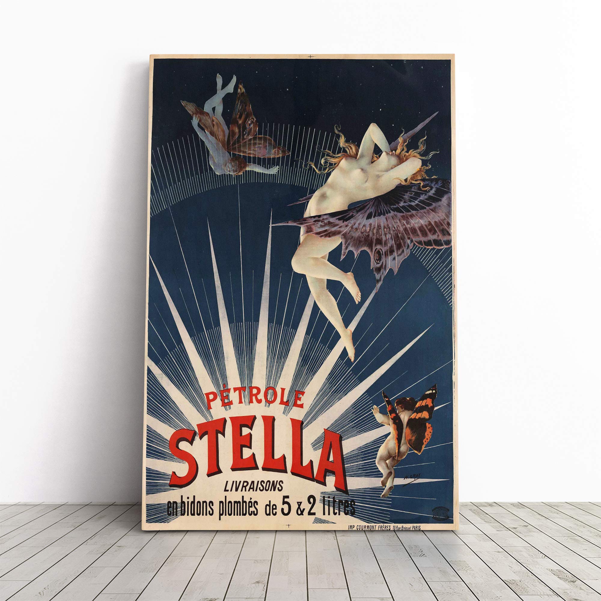 Poster Petrole Stella Canvas Print | Gallery Wrapped 30mm Frame Wall Art | 20x14 inches | Ready to Hang | Retro Picture | Living Room Bedroom Lounge Office