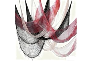 Tmflexe 6 Pack Creepy Cloth 30 x 72 Inch, Spooky Halloween Polyester Decorations Scary Gauze Cloth Doorways Spooky Halloween 