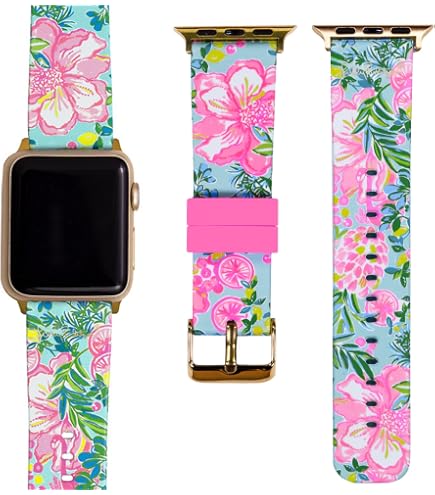 Amazon.com: Lilly Pulitzer Genuine Leather Watch Band Sized  display picture 3