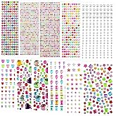 3042pcs Gem Stickers Jewels for Crafts - Self Adhesive Rhinestone Jewel Stickers, Stick on Gems Rhinestones for Crafts, Acrylic Bling Heart Stickers, Craft Supplies