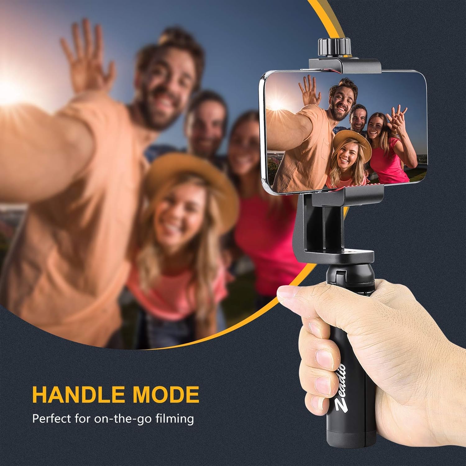 Zeadio Metal Mini Tripod, Desktop Tabletop Stand Compact Tripod for Smooth 4, Osmo Mobile, Vimble 2, Gimbal Handle Grip Stabilizer and All Cameras : Camera & Photo