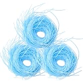 Sweetzo Blue Edible Easter Grass, Blueberry Flavored Cake and Cupcake Toppers, Basket Stuffers, Pack of 3