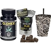 Clonex Rooting Gel 100ml with VPS OrganiPlug Hydroponic Seed Starter Plugs 50 Pack - Bundle
