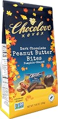 Chocolove Peanut Butter In Dark Chocolate Bites, 55% Cacao | Non GMO, Rainforest Alliance Certified Cacao, Certified Kosher |