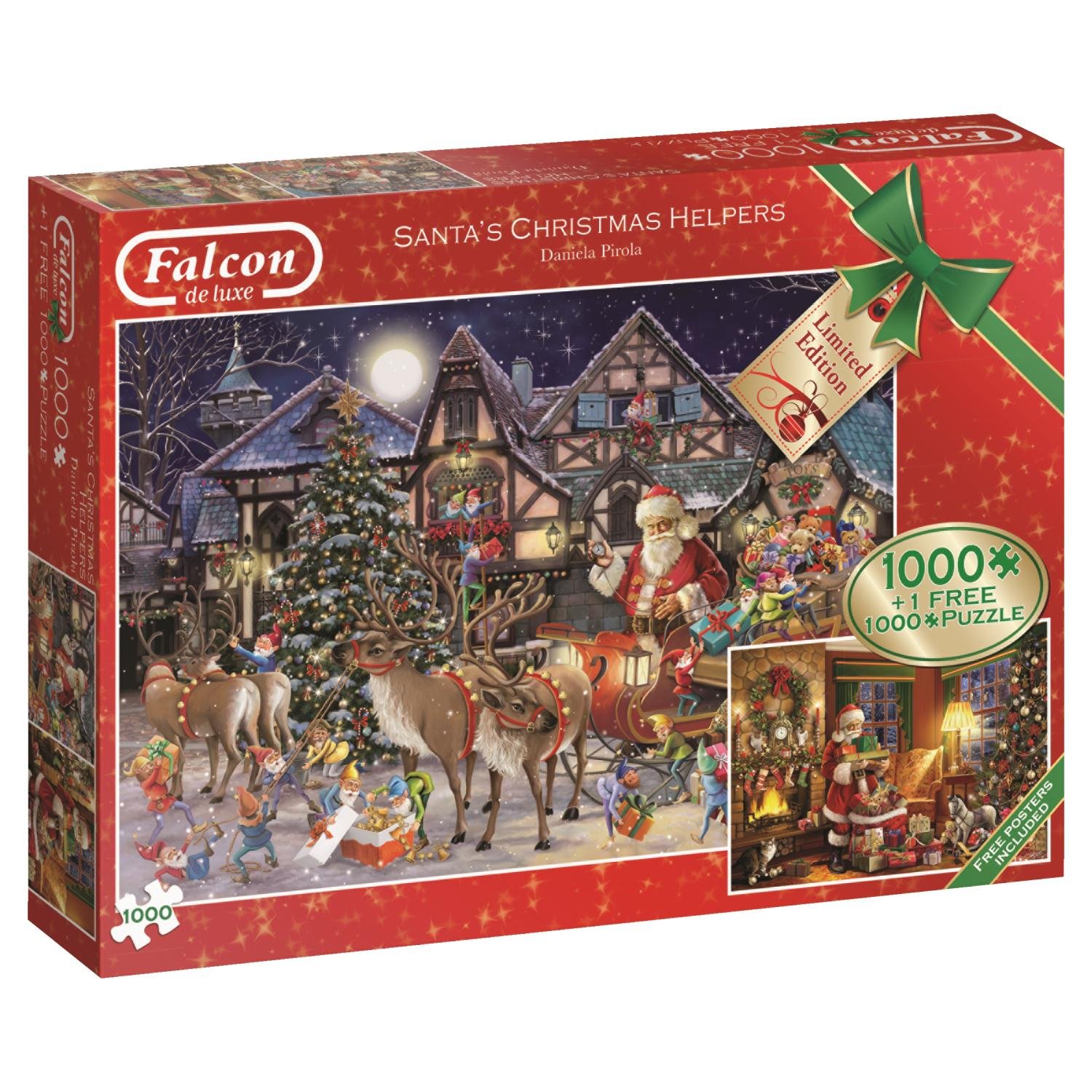 Falcon de luxe 11182 Santa's Christmas Helpers Jigsaw Puzzles in One