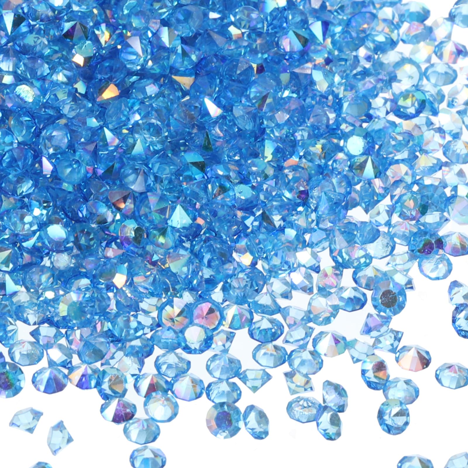 M METERXITY 14000 Pack Wedding Table Scatter Confetti Crystals Acrylic Diamond Vase Filler Gems Apply to Table/Centerpiece/Decor/Bridal (3mm Blue AB)