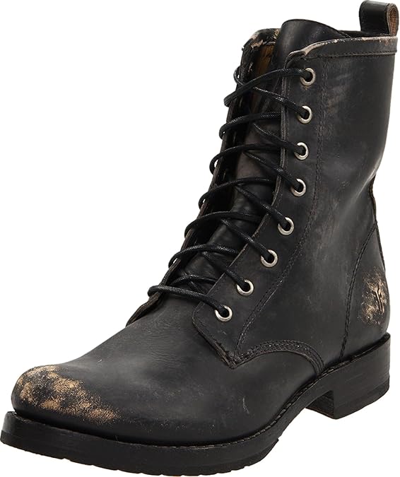 frye veronica combat boots white