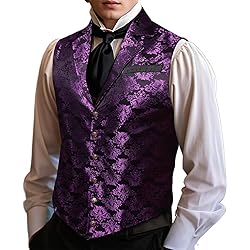 Barry.Wang Dark Purple Black Victorian Vest Loki
