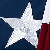 Homissor 100% Cotton Flag Texas Flag 3x5 Heavy Duty Outdoor State of TX Flags Embroidered Star Heavy Duty Sewn Stripes