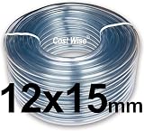 Cost Wise Clear PVC Pipe Hose 2m 12mm ID 15mm OD Transparent Water Air Oil Gas view 2