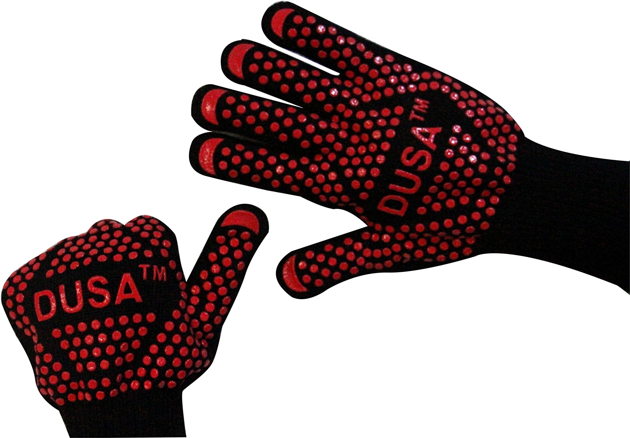 DUSA(TM)BBQ Oven Gloves For Cooking,Grilling,Baking 932°F Extreme Heat Resistant Oven Gloves (Red)