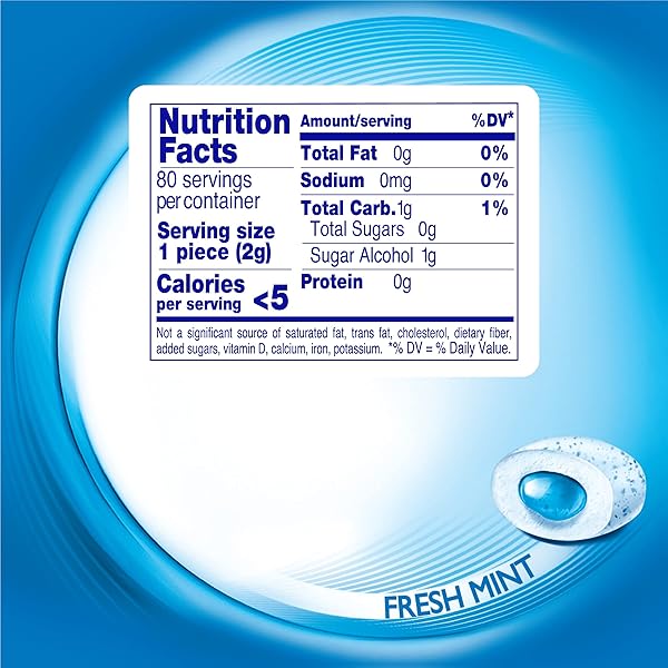 MENTOS PURE FRESH SUGAR-FREE CHEWING GUM WITH XYLITOL, FRESH MINT FLAVOR, EASTER BASKET ESSENTIALS STUFFERS FOR KIDS AND ADULTS, 90% RECYCLABLE PAPERBOARD BOTTLE, 80 PIECES (4-PACK)