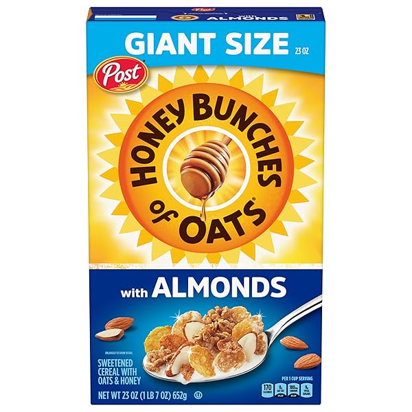 HONEY BUNCHES OF OATS WITH ALMONDS BREAKFAST CEREAL,...