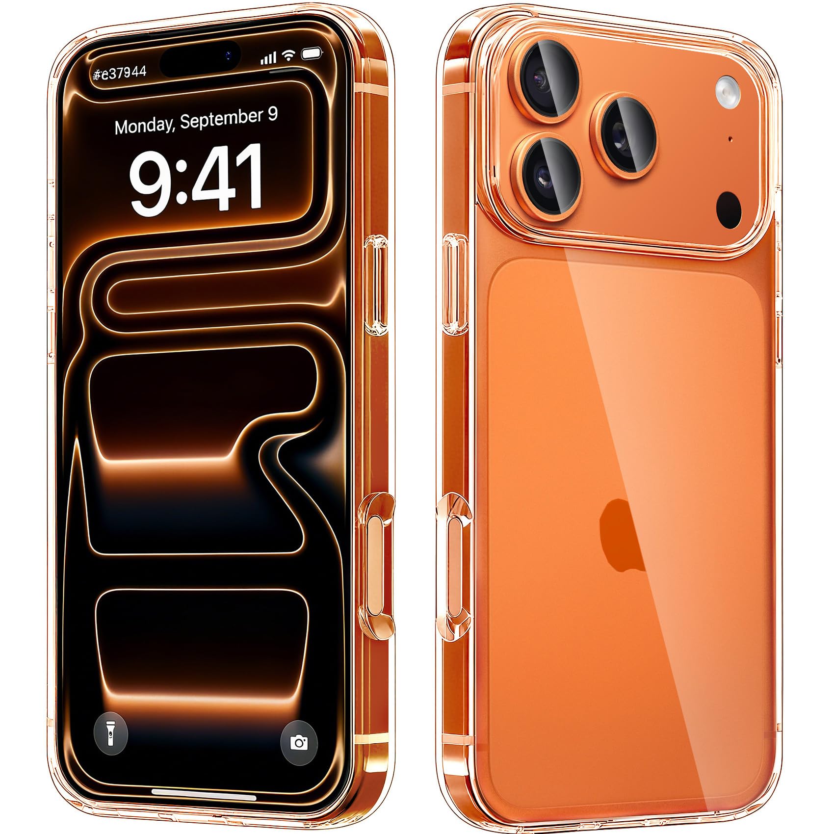 Photo 1 of JJGoo Compatiable with iPhone 17 Pro Max Case Clear, Transparent Shockproof Phone Cases, Slim Anti-Scratch Hard PC Back Protective Cover Bumper