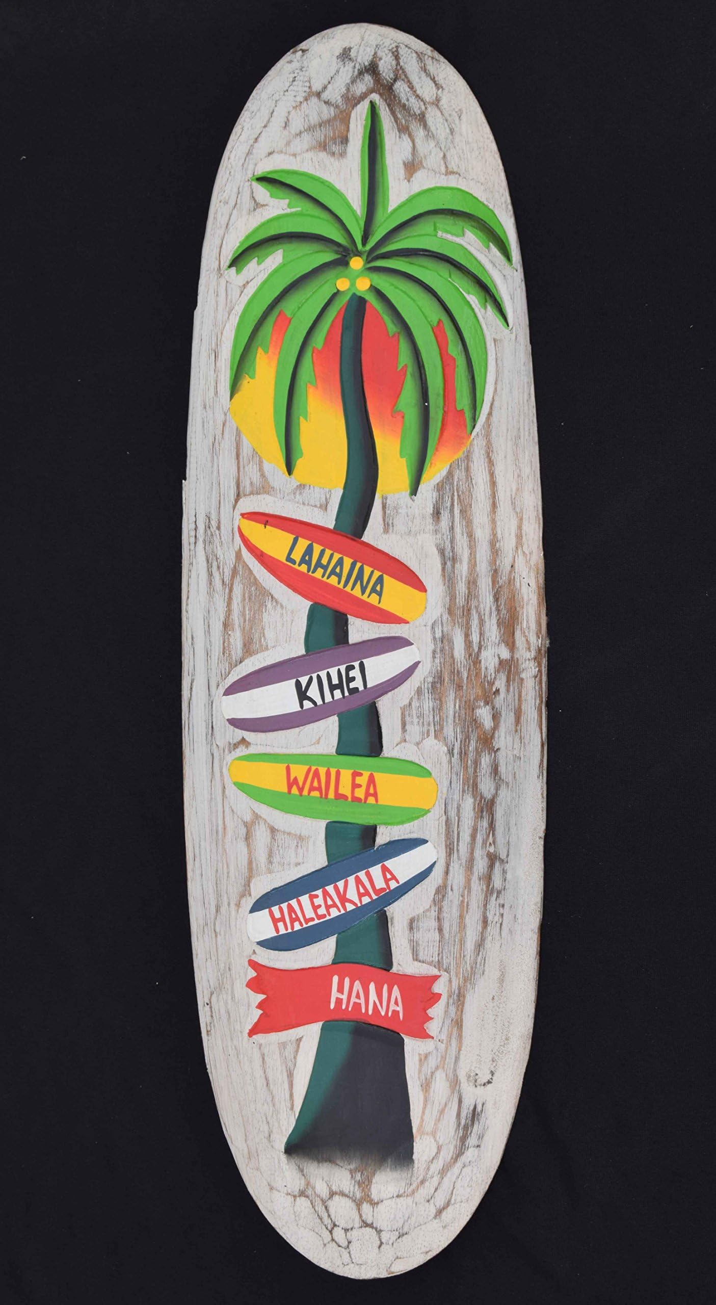 Surf Board 60 cm Decoration Hawaii Hawaii Island Map