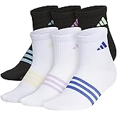 adidas Unisex Kids Quarter Ankle Socks for Boys and Girls Youth (6-pack) Superlite Breathable and Lightweight Discontinued