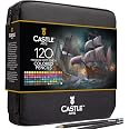 Castle Art Supplies 120 Colored Pencils for Adults - Professional Quality | For artists, professionals, and colorists - premi