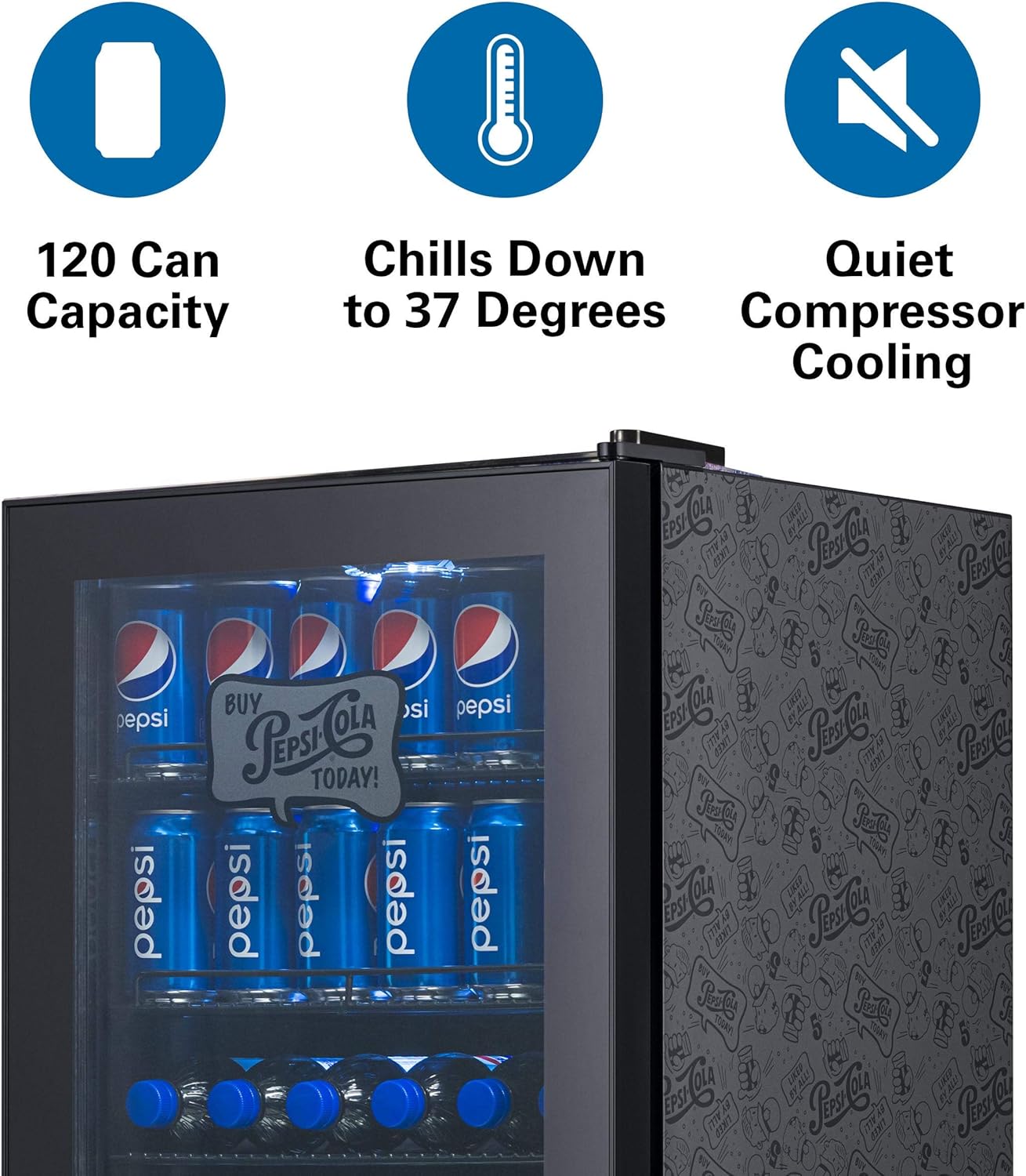 pepsi mini fridge amazon
