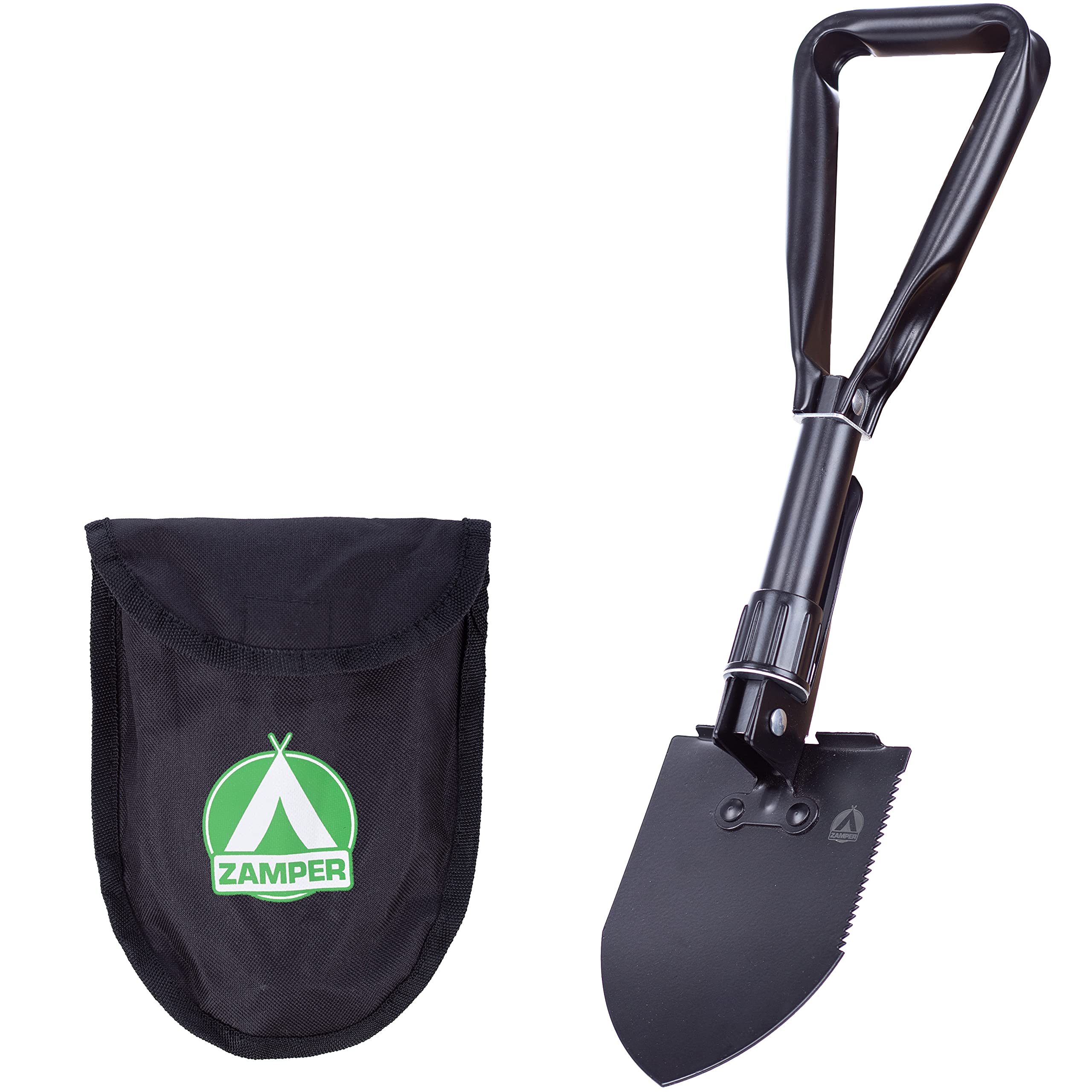 Zamper Folding Shovel with Bag - Folding Shovel & Spade for Outdoor Camping Survival Trekking - Tool & Tool Also for Snow