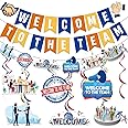 Amazon.com: Welcome To The Team Banner and Hanging Swirls, Welcome ...