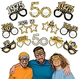 Turypaty 24Pcs 1975 50th Birthday Paper Glasses