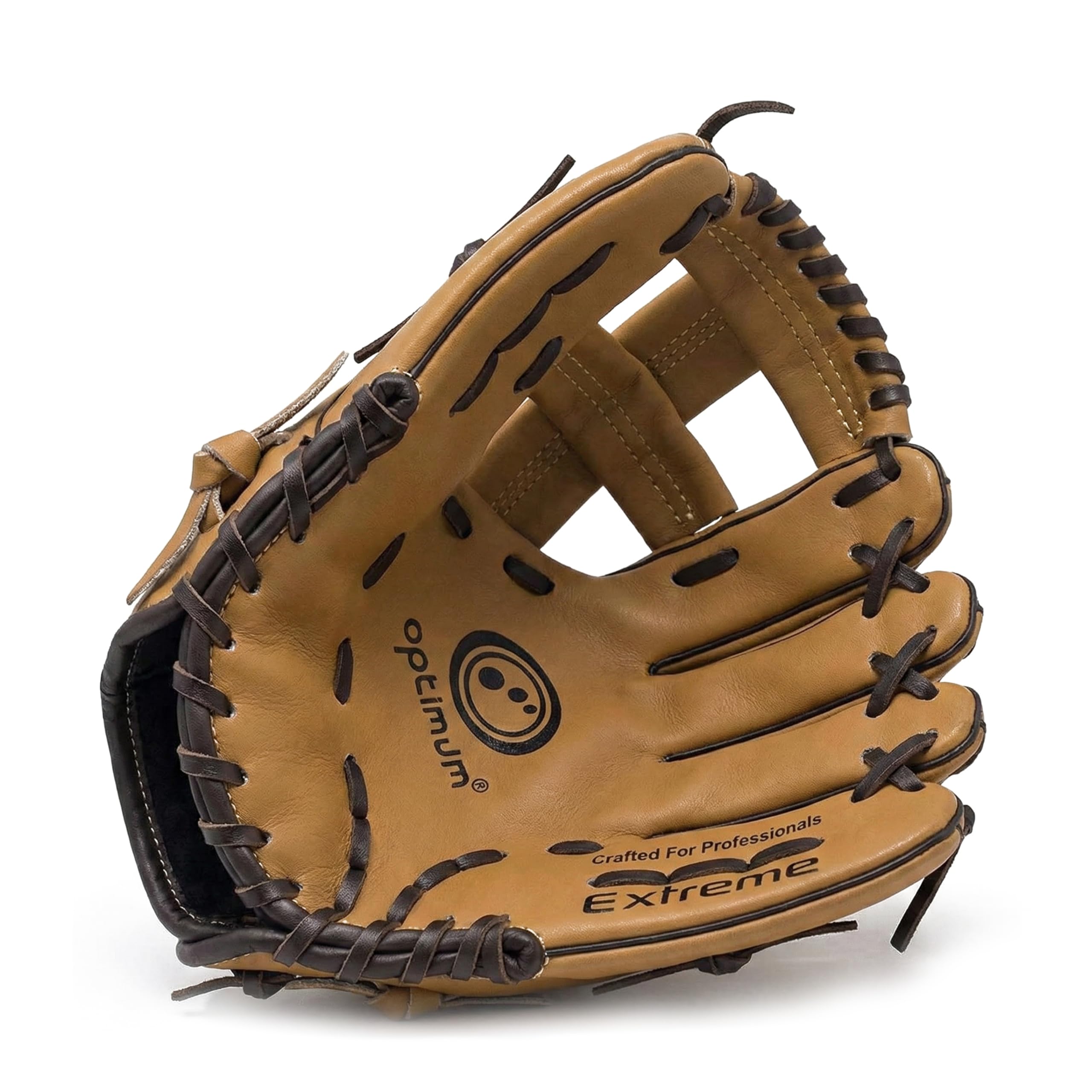 Optimum Extreme Baseball Glove – Left-Hand Catcher, Right-Hand Throw, Deep Pocket, Cushioned Palm – Junior (7+)
