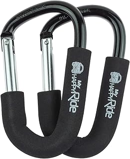 Kinderwagen-Haken / Karabiner (2er-Pack) für Kinderwagen - Stabile, Langlebige Befestigungs-Haken für den Kinderwagen - Anhänger in universeller Passform