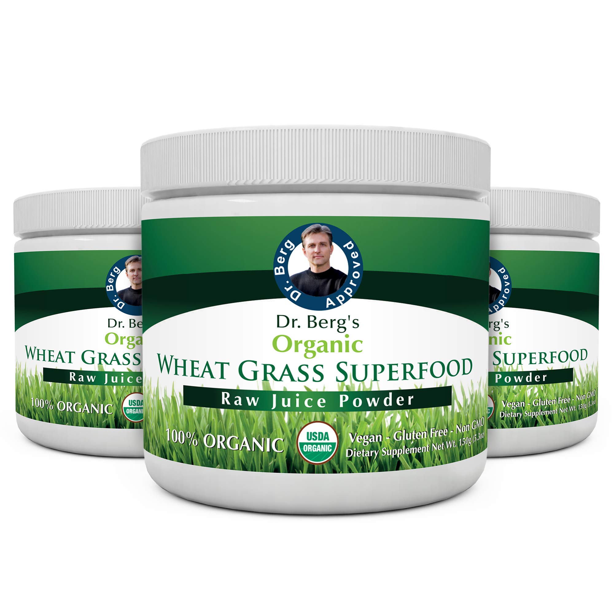 Dr. Berg's Wheat Grass Superfood Powder Raw Juice Organic UltraConcentrated Rich in Vitamins