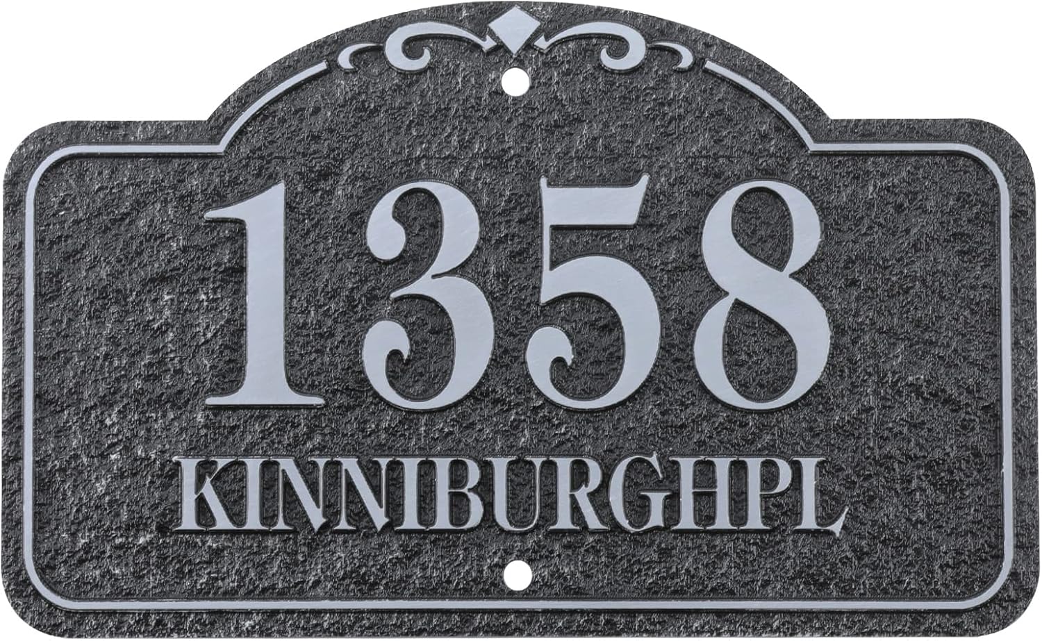 Plaques & Wall Art - Address Plaque Arch Modern - Hand-Carved Personalized Home Address Sign,House Number Plaque Plate for Outside Door,Brick Wall,Any Font - Any Number and Letters, 11 x 7.5inch