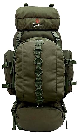 Grandiose Peace Keeper Colonel Army Green Travelling Hiking Trekking Camping Bags (GTB68501DG) Rucksack - 85 L