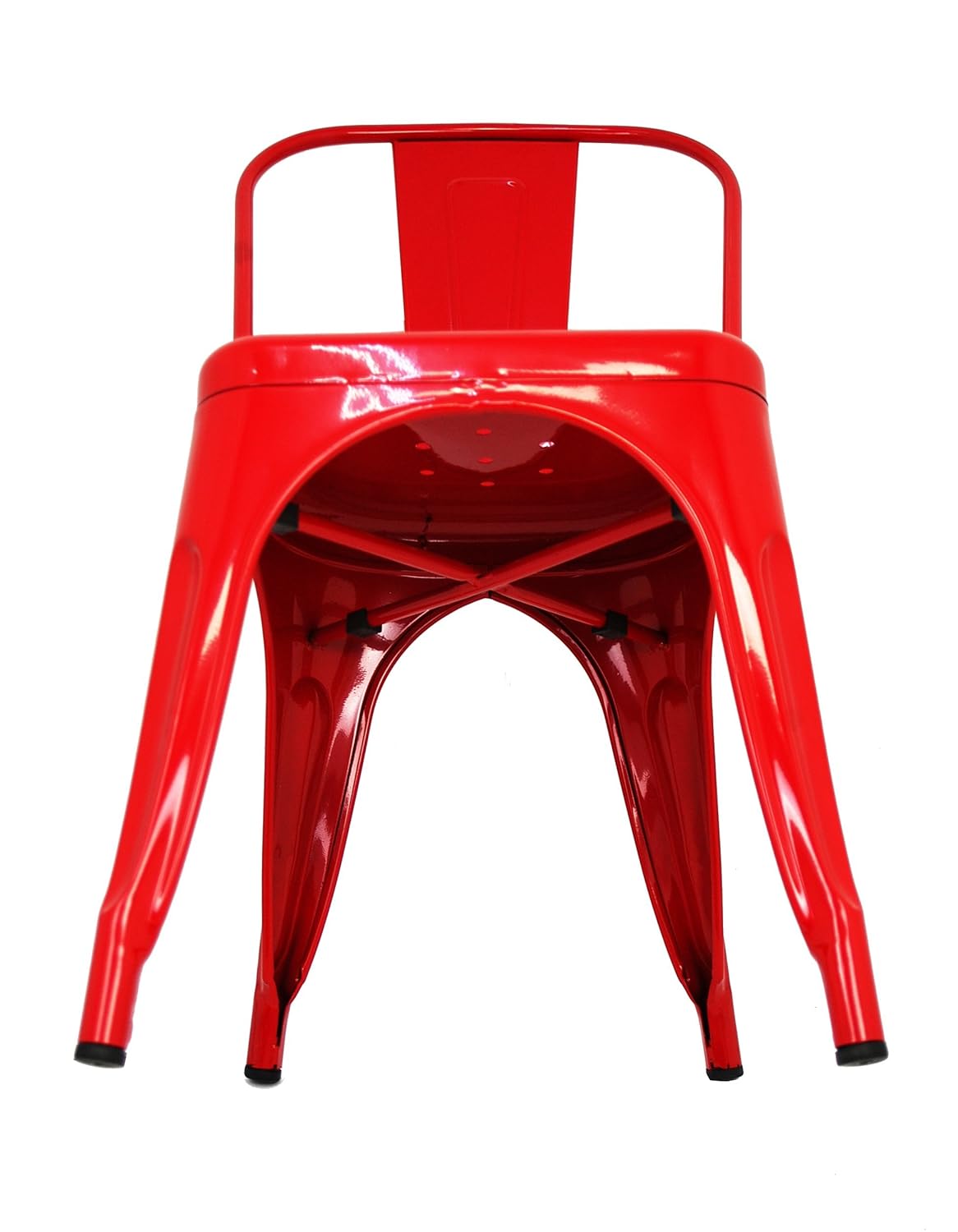 Medidas 85x54x45,5 Color Rojo Silla estilo Tolix con respaldo La Silla