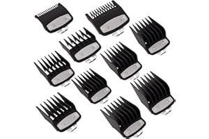 Clipper Guards Cutting Guides with Metal Clip Compatible with Wahl Clippers -Attachment #3171-500 1/8” to 1,Replacement Hair 