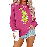 MAXIMGR Women's Christmas Graphic Sweatshirts - Merry Xmas Holiday Pullover Tops