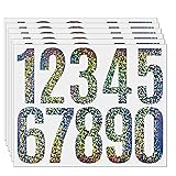 6 Sheets Reflective Mailbox Number Stickers, 3 inch