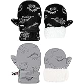 YMYDYFC Toddler Mittens 2 Pack Baby Waterproof Gloves Toddler Snow Gloves Kids Winter Mitten For Boy Girl Kids Ski Mitten