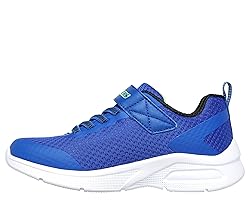 Skechers Boys' Microspec Max, Blue/Lime, 5 Big Kid