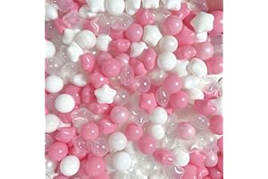 BBRUN Star Ball Pit Balls 200/500/1000 Count Play Plastic Balls for Ball Pit BPA- Free Crush Proof Playpen Balls,Soft Pool Balls for Kids Party/Decorations