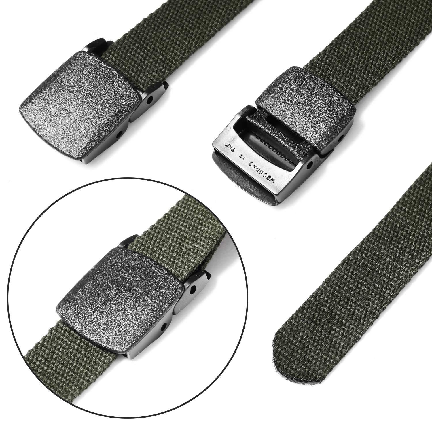 Alisena Men Women Tactical Adjustable Survival Solid Nylon Outdoor Waist Belt(Army Green)