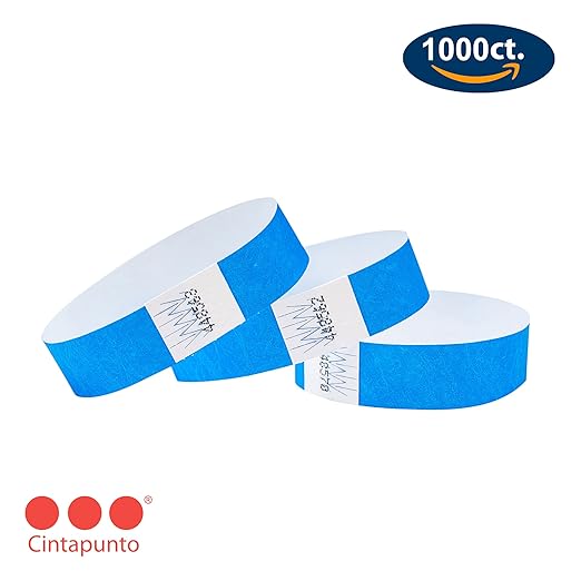 title=Cintapunto®- 3/4" Tyvek Braccialetti, Tyvek Bracciali (1000 pezzi). 10 colori