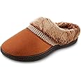 isotoner Women's Microsuede Mallory Hoodback Slipper, with Memory Foam and Indoor/Outdoor Sole
