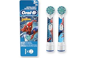 Oral-B Kids Extra Soft Replacement Brush Heads Featuring Marvel's Spiderman, 2 Count