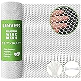 Unves Plastic Chicken Wire Fencing Mesh 15.7IN x