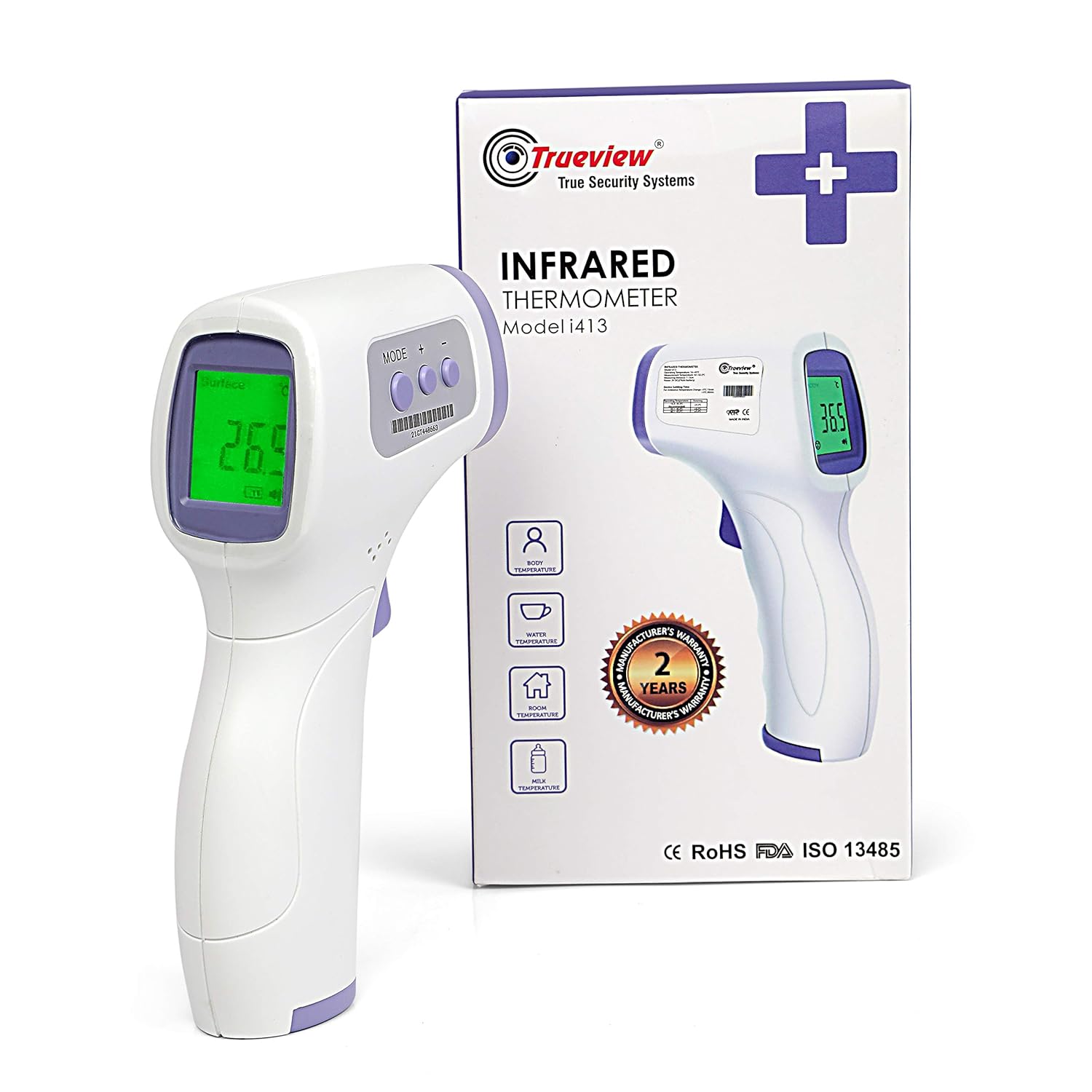 Trueview Infrared Thermometer i413 (Contactless) Amazon.in Health