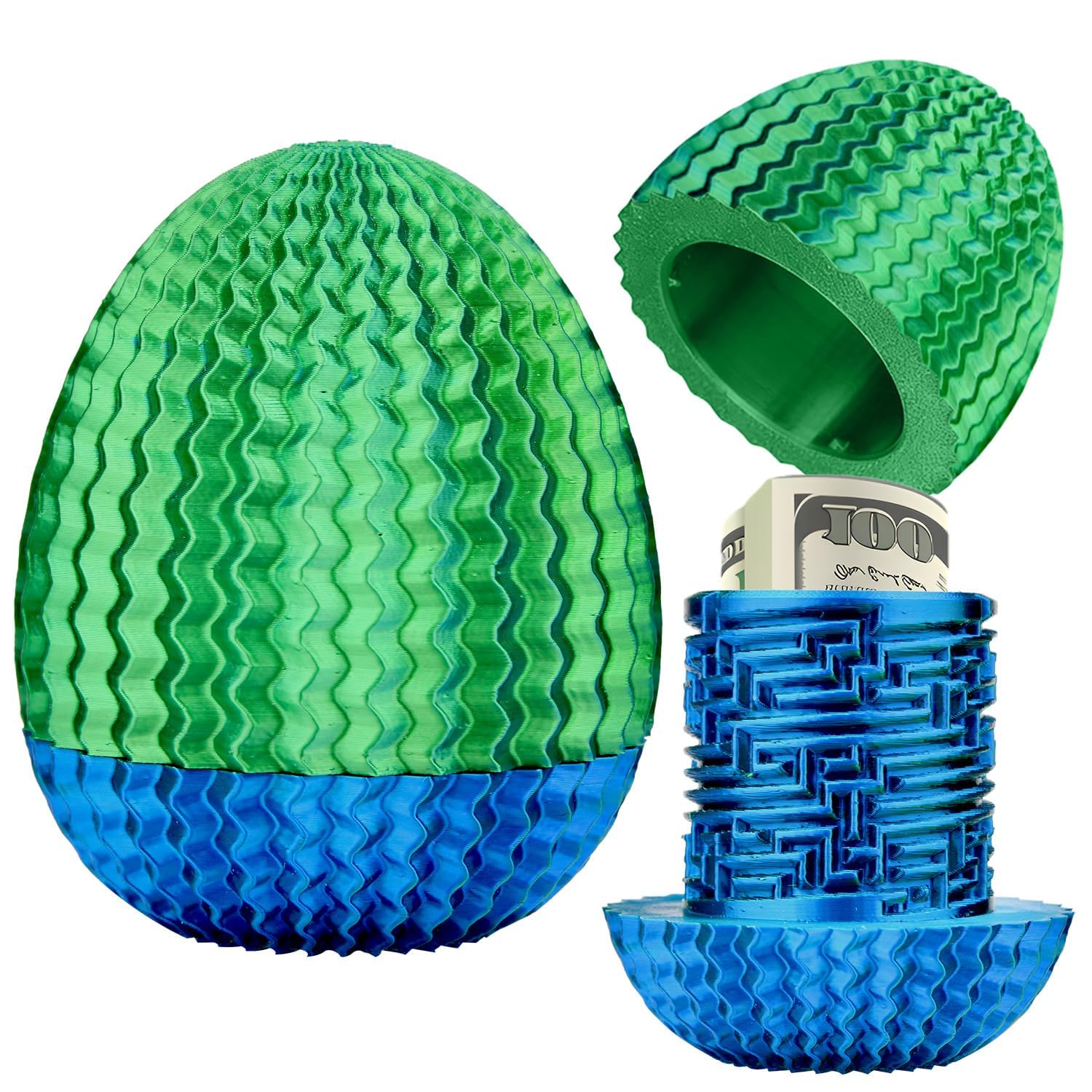 Mystery Egg Puzzle Box Easter Gift, 3D Printed Fidget ADHD Toy, Easter Gifts for Kids Adults, Reusable Surprise Box Funny Birthday Gifts for Men Women.