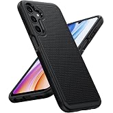 FNTCASE for Galaxy A25-5G Phone Case: Samsung Dual Layer Non Slip Cover | Military Grade Shockproof 14ft Drop Protection, Matte Textured Protective Cases for Daily Use, Black