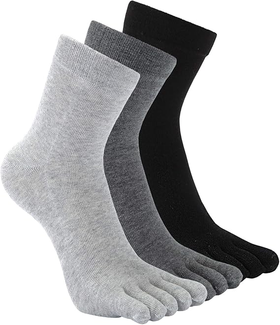 Hommes Doigts de Pied Séparés Chaussettes avec Orteils,les chaussettes à doigts en coton