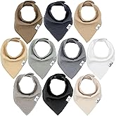 DiaperSquad's Baby Bibs for Drooling and Teething, Bibs for Boys, Baby Girl - Solid Cotton Baby Drool Bibs