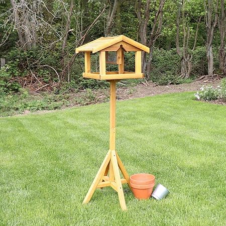 Kingfisher Premium Bird Table With Built In Feeder Amazon Co Uk