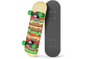 Rude Boyz 17" Micro Complete Skateboard | Maple Wood | ABEC 7 Bearings | Double Kick Concave Deck | Kids Skateboard, Ideal Toddler Cruiser Ages 2-5
